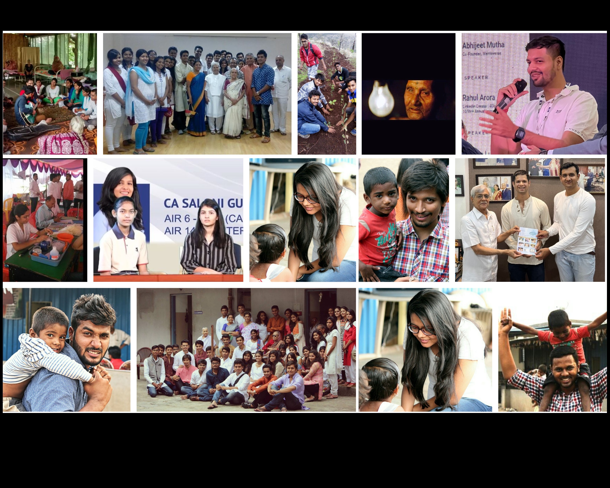 WITH YOU NGO Activities Collage - Education, Health, Environment and Professional Development Programs